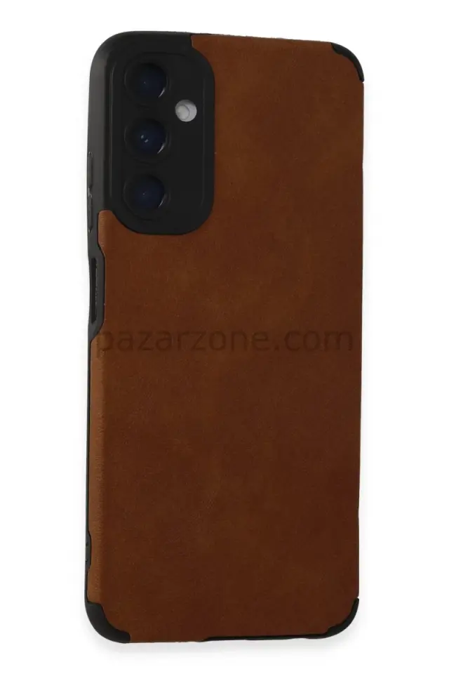 Newface Samsung Galaxy A05S Kılıf Loop Deri Silikon - Kahverengi