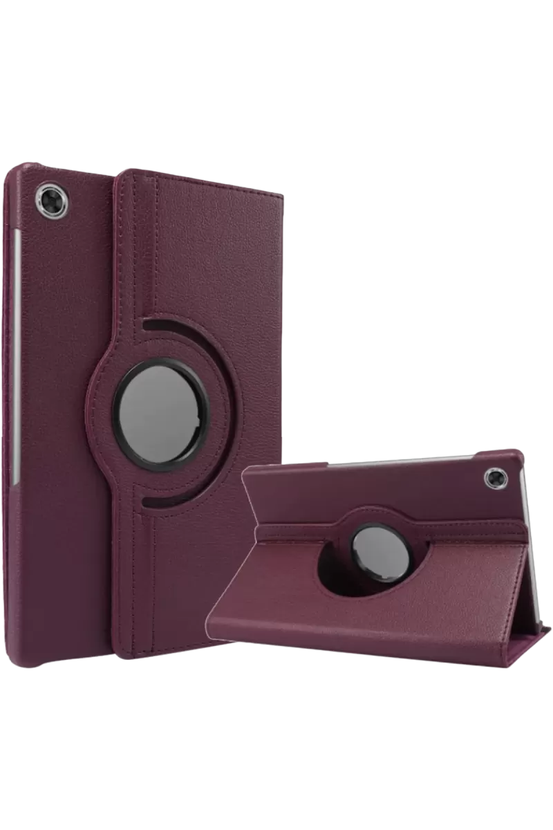 Newface Lenovo Tab M10 TB311FU Kılıf 360 Tablet Deri Kılıf - Mürdüm
