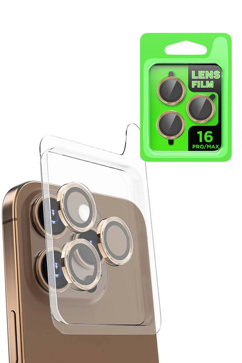 Newface Apple iPhone 16 Pro Max Raze Metal Kamera Lens - Desert