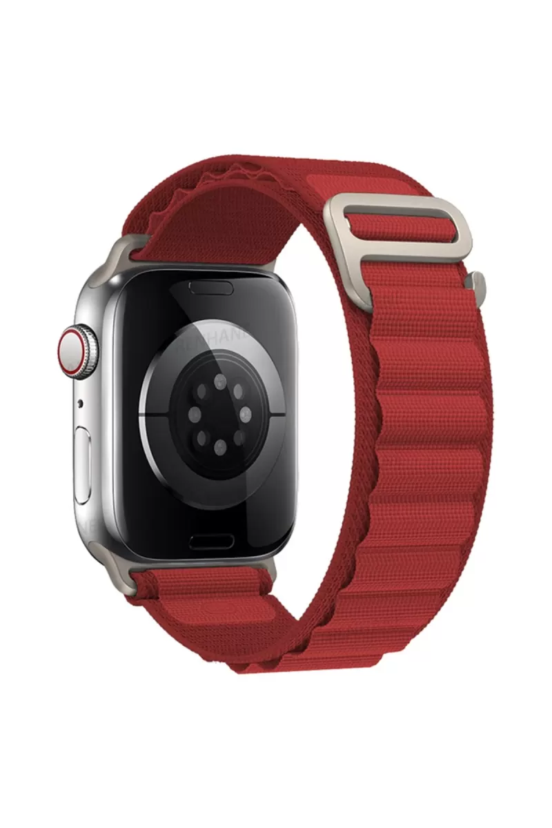 Newface Apple Watch 42mm Mountain Kordon - Kırmızı
