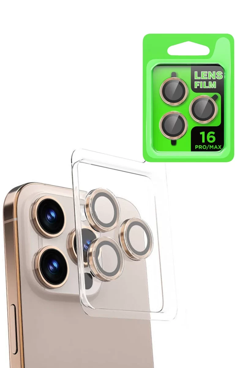 Newface Apple iPhone 16 Pro Max Raze Metal Kamera Lens - Natural Grey