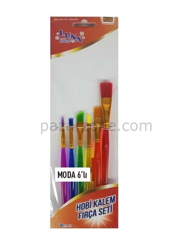 Ennalbur Luna Moda Hobi Kalem Fırça Seti 6 Parça