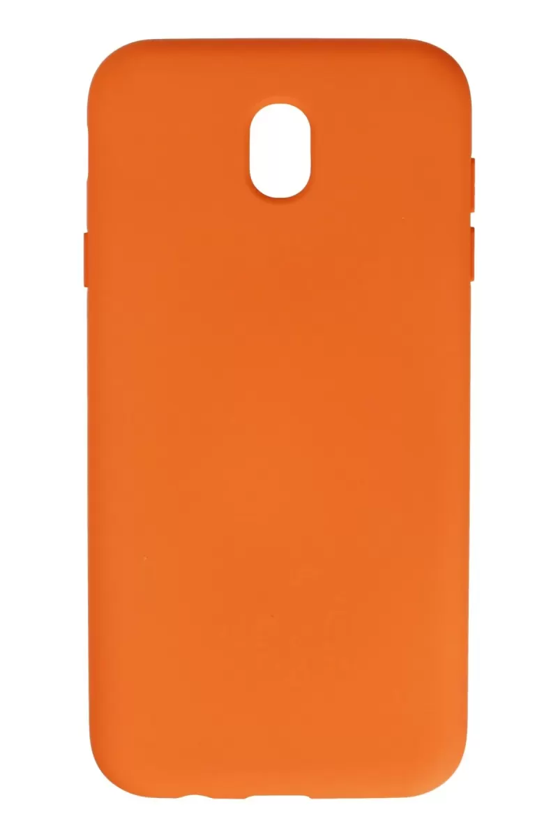 Newface Samsung Galaxy J7 Pro / J730 Kılıf Nano içi Kadife Silikon - Turuncu