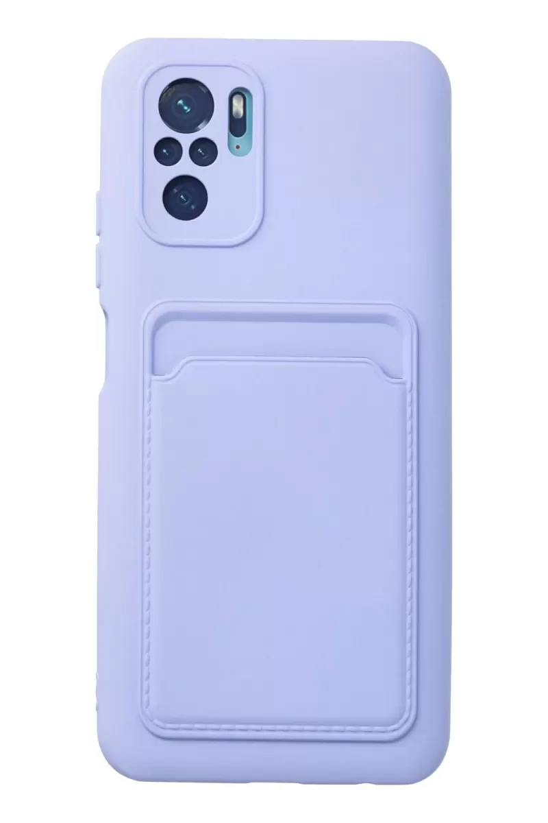 Newface Xiaomi Redmi Note 10S Kılıf Kelvin Kartvizitli Silikon - Lila