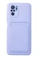 Newface Xiaomi Redmi Note 10S Kılıf Kelvin Kartvizitli Silikon - Lila
