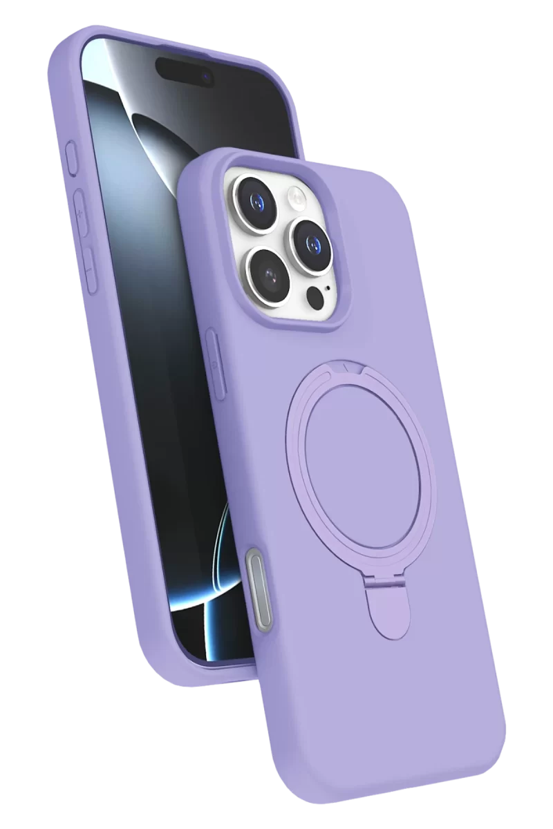 Newface Apple iPhone 16 Pro Max Regal Magsafe Standlı Kapak - Lila
