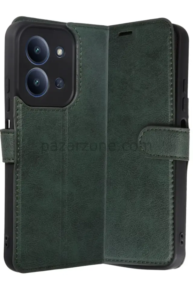 Newface Xiaomi Redmi 15C 4G Trend S Plus Kapaklı Kılıf - Yeşil