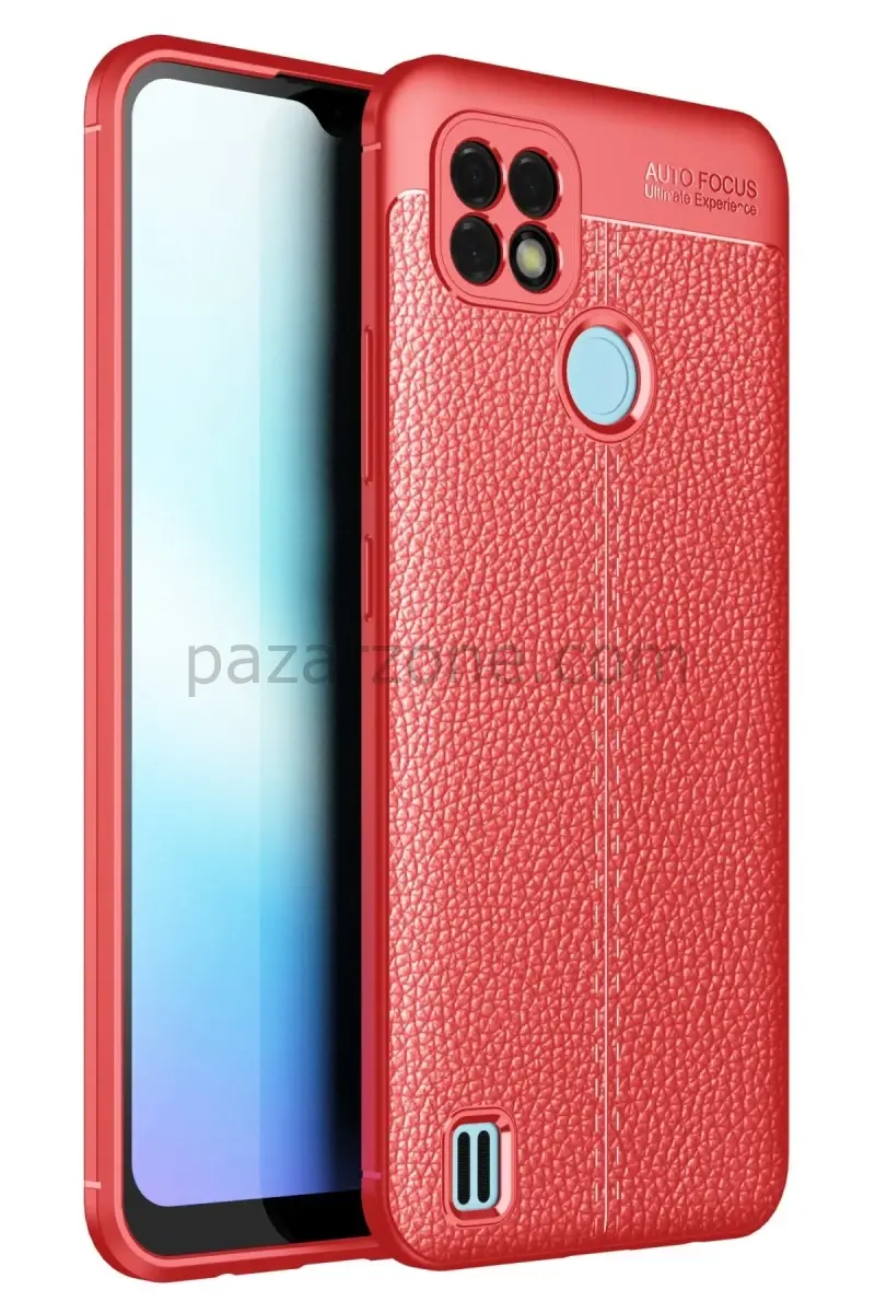 Newface Realme C25 Kılıf Auto Focus Kapak - Kırmızı