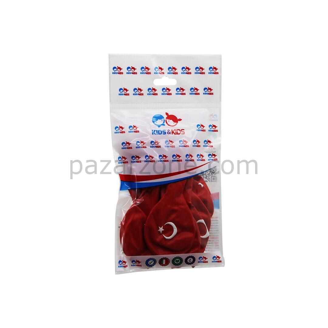 Türk Bayrağı Desenli Balon - 10'lu Paket