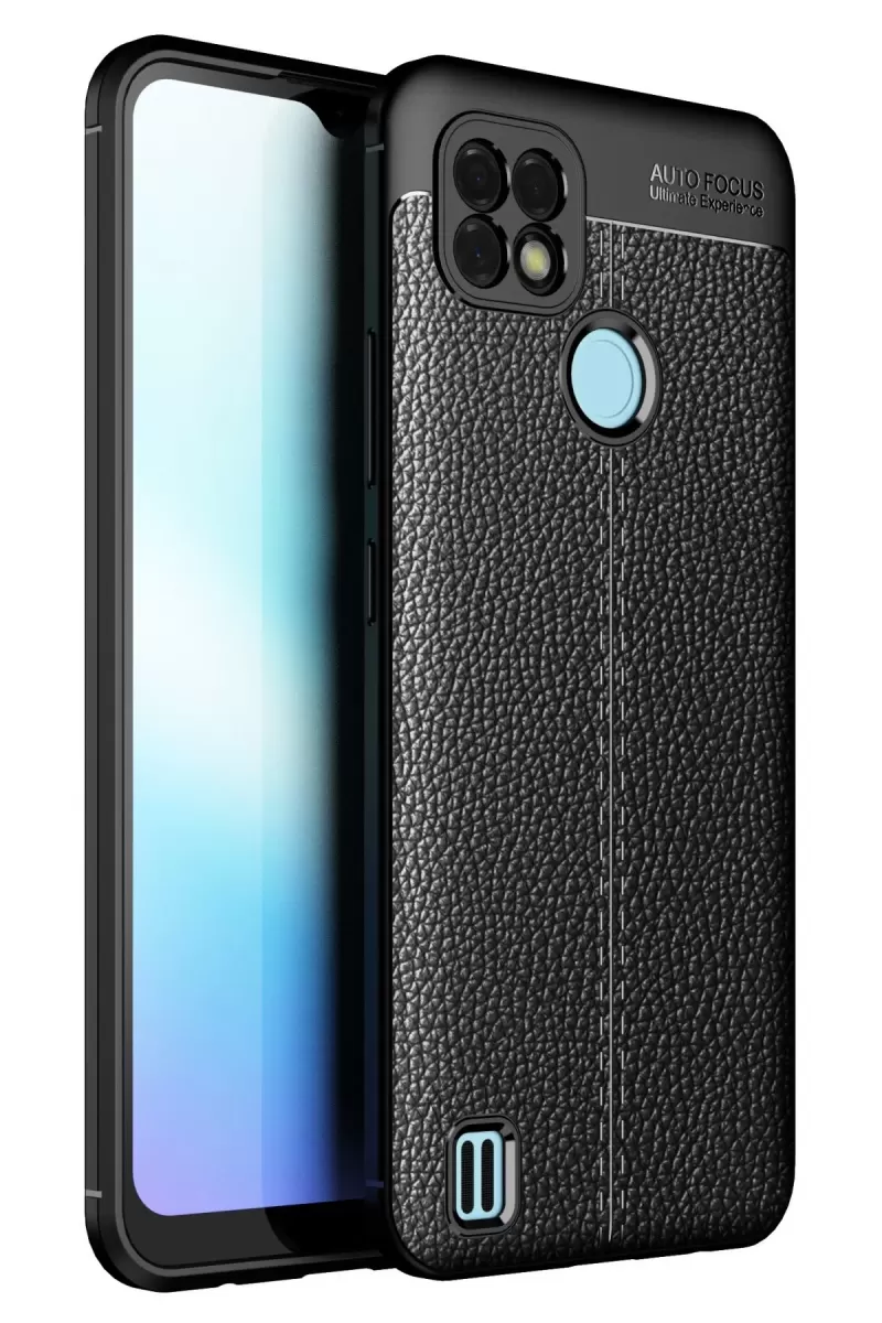 Newface Realme C25 Kılıf Auto Focus Kapak - Siyah