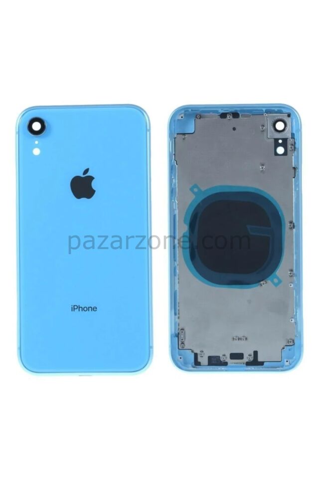 Iphone Xr A Kalite Boş Kasa Arka Kapak Mavi