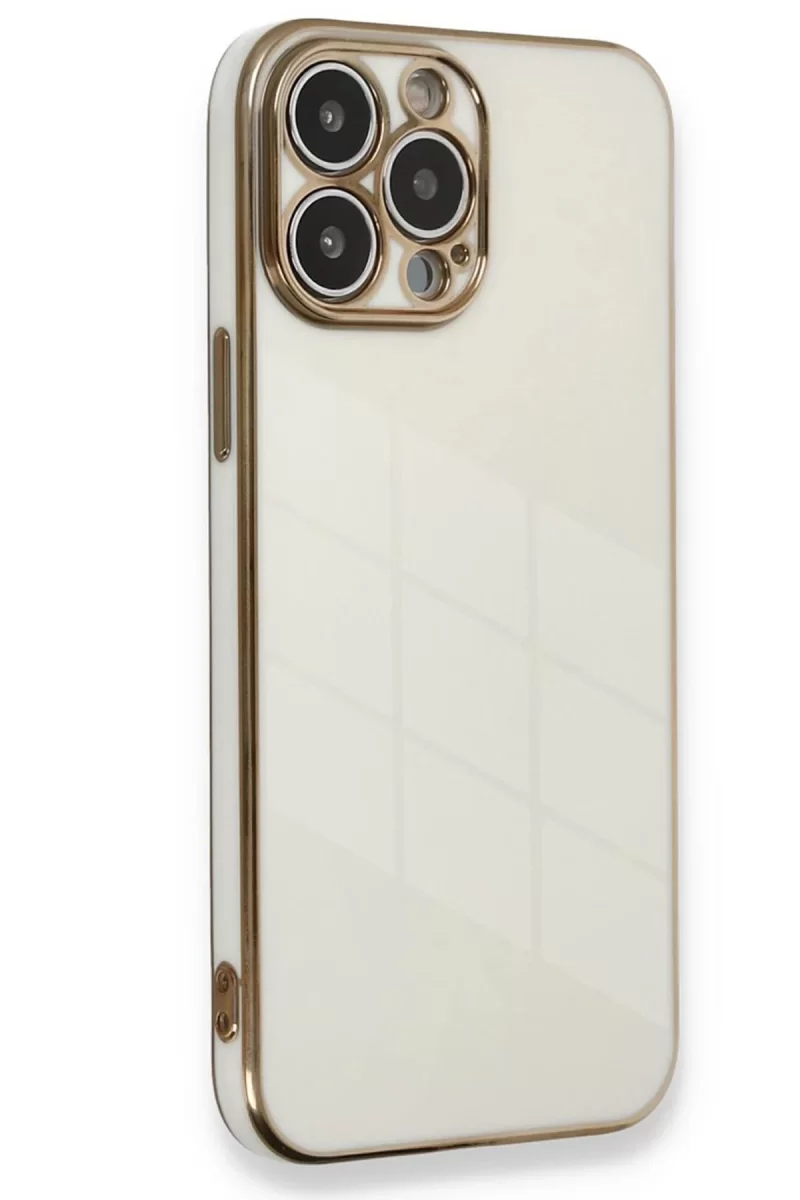 Newface Apple iPhone 15 Pro Kılıf Volet Silikon - Beyaz