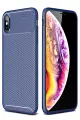 Newface Apple iPhone XS Max Kılıf Auto Focus Karbon Kapak - Lacivert