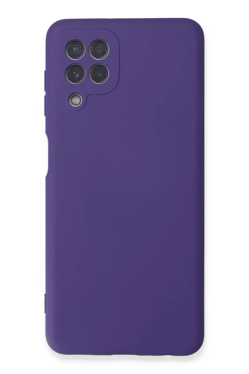 Newface Samsung Galaxy A22 Kılıf Nano içi Kadife Silikon - Mor