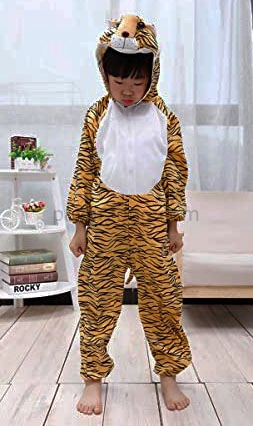 Çocuk Kaplan Kostumu - Aslan Kostümü 6-7 Yaş 120 Cm