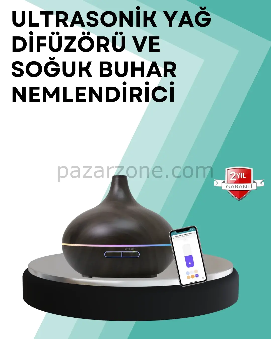 Büyük Su Hazneli Ultrasonik Difüzör ve Oda Nemlendirici