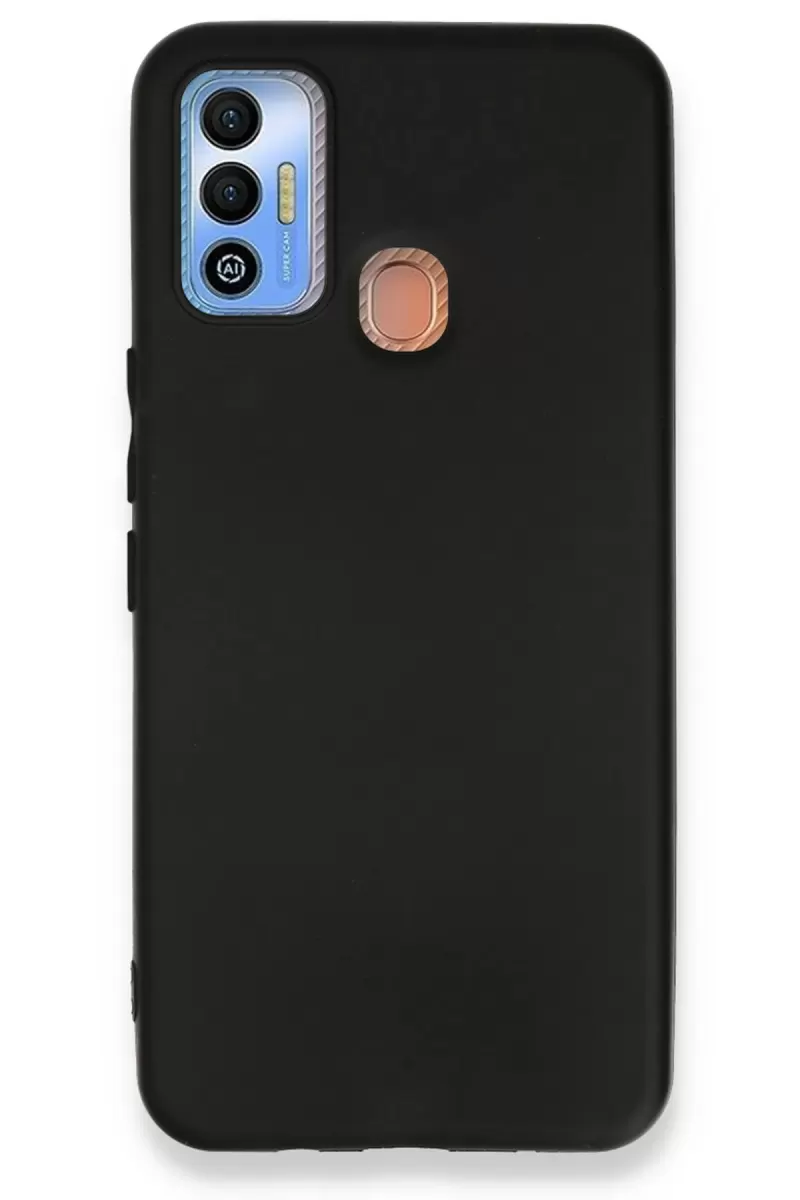 Newface Tecno Spark 7T Kılıf First Silikon - Siyah