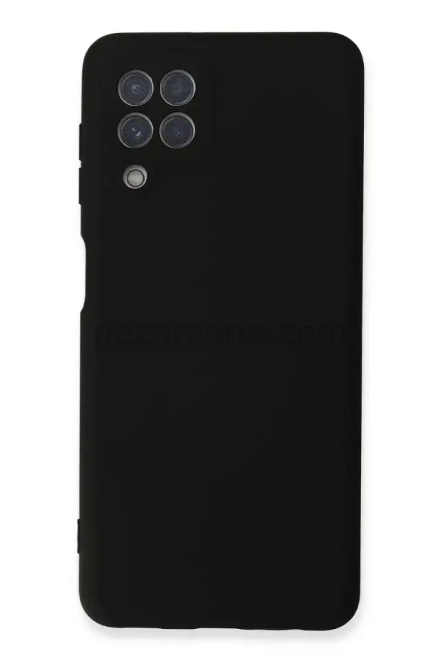Newface Samsung Galaxy A22 Kılıf Nano içi Kadife Silikon - Siyah