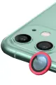 Newface Apple iPhone 11 Raze Metal Kamera Lens - Kırmızı
