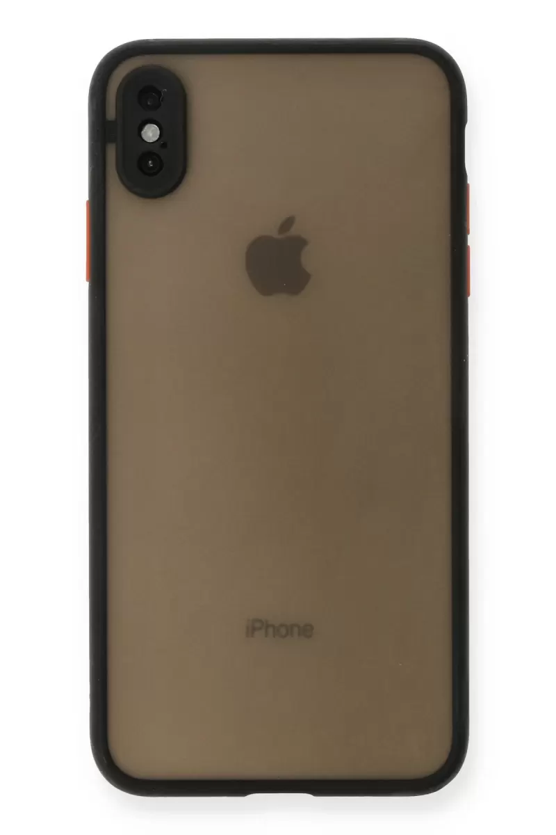 Newface Apple iPhone XS Max Kılıf Montreal Silikon Kapak - Siyah