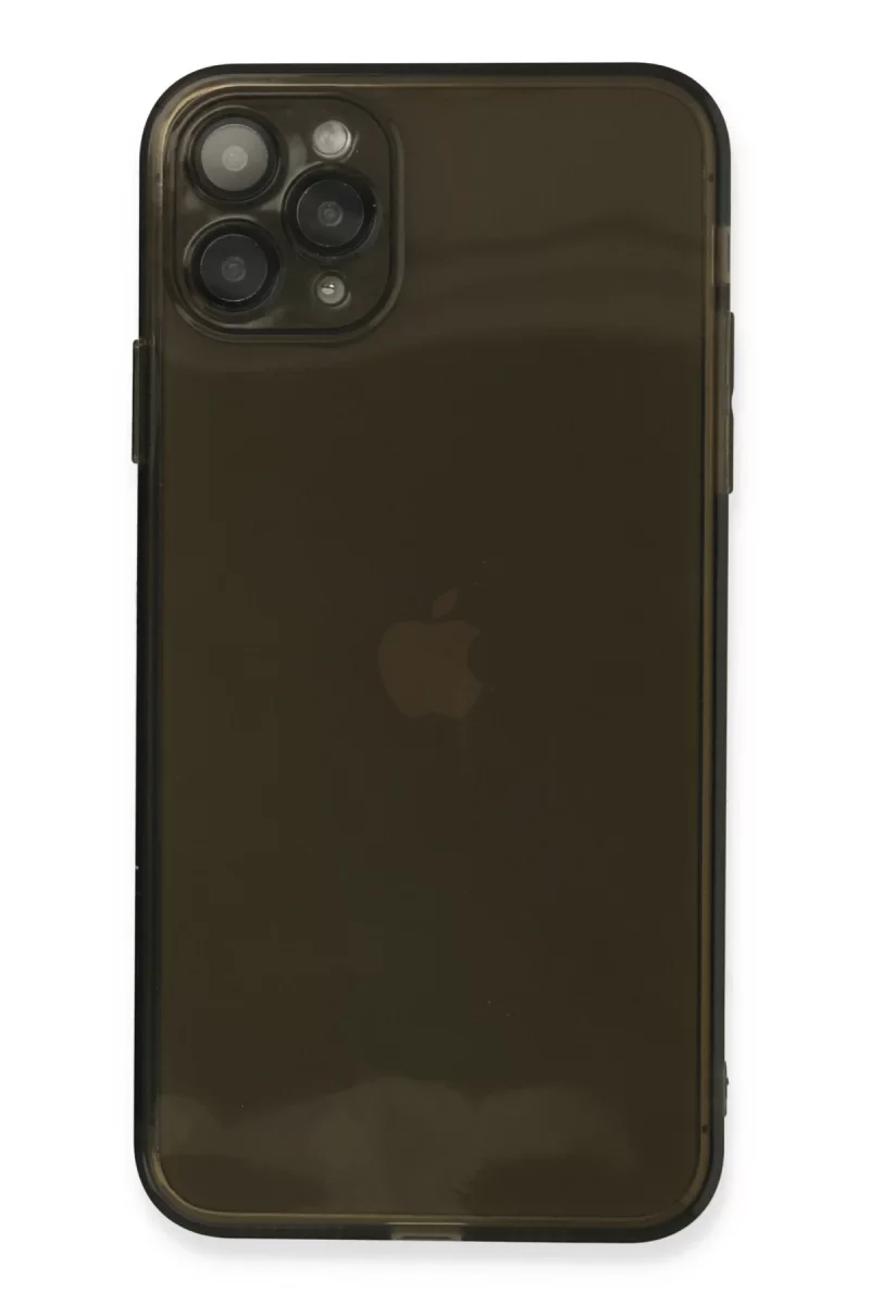 Newface Apple iPhone 11 Pro Max Kılıf Fly Lens Silikon - Siyah
