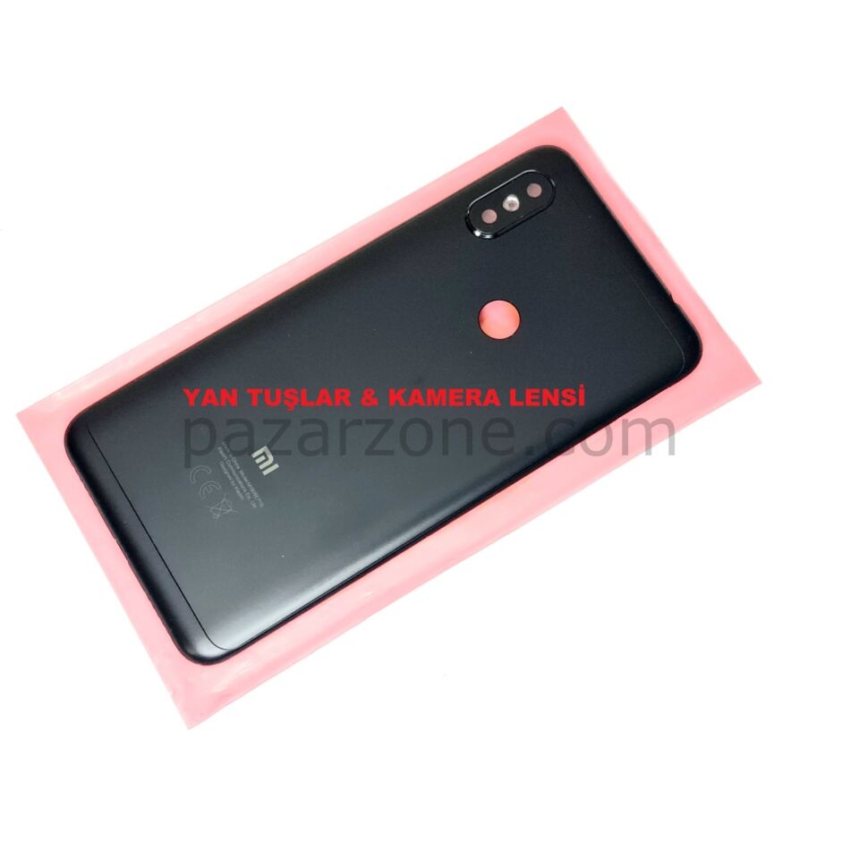 Redmi Note 6 Pro Kasa Arka Pil Batarya Kapağı Siya