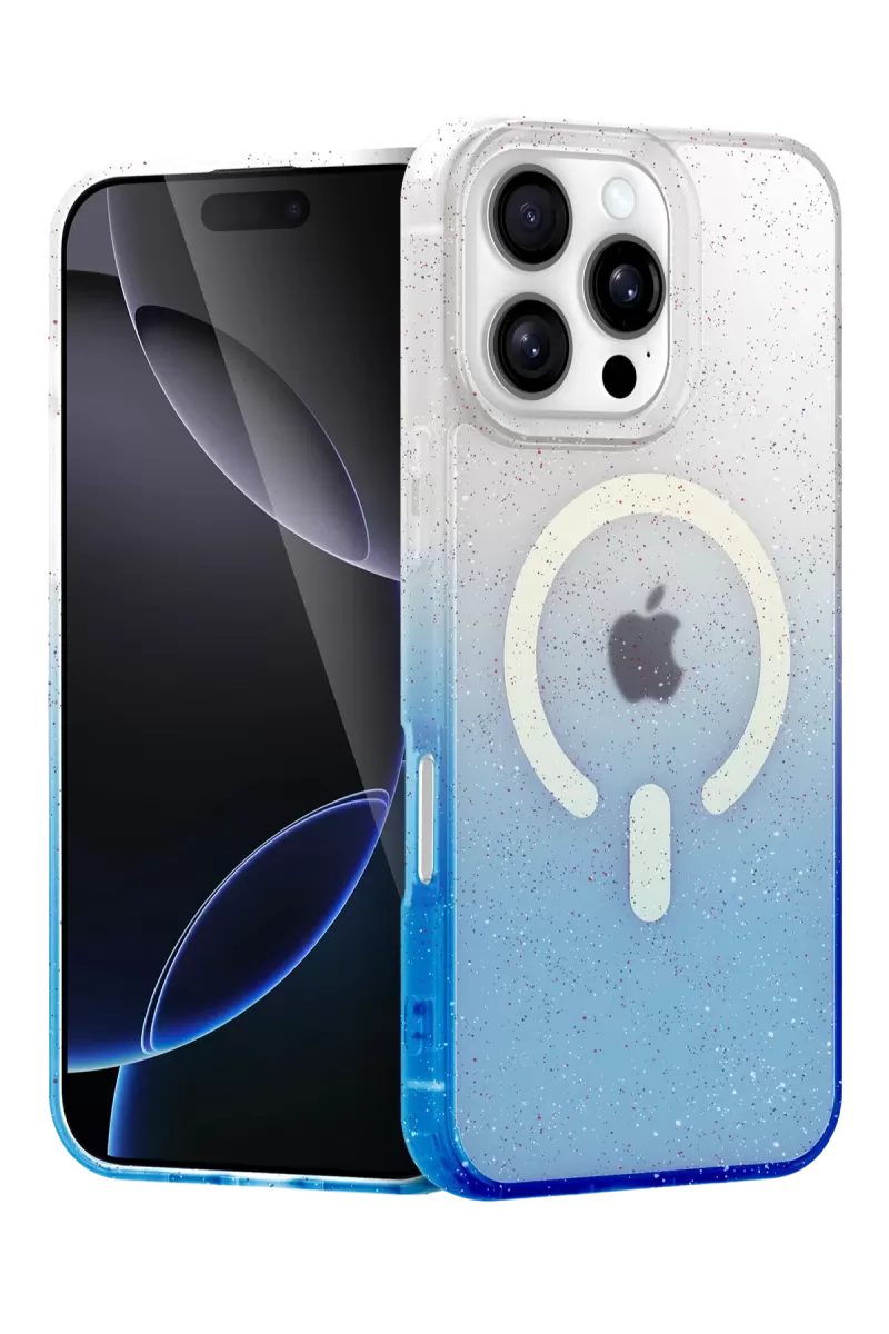 Newface Apple iPhone 16 Pro Pummel Shiny Magsafe Kapak - Mavi
