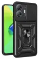 Newface İnfinix Hot 30 5G Kılıf Pars Lens Yüzüklü Silikon - Siyah