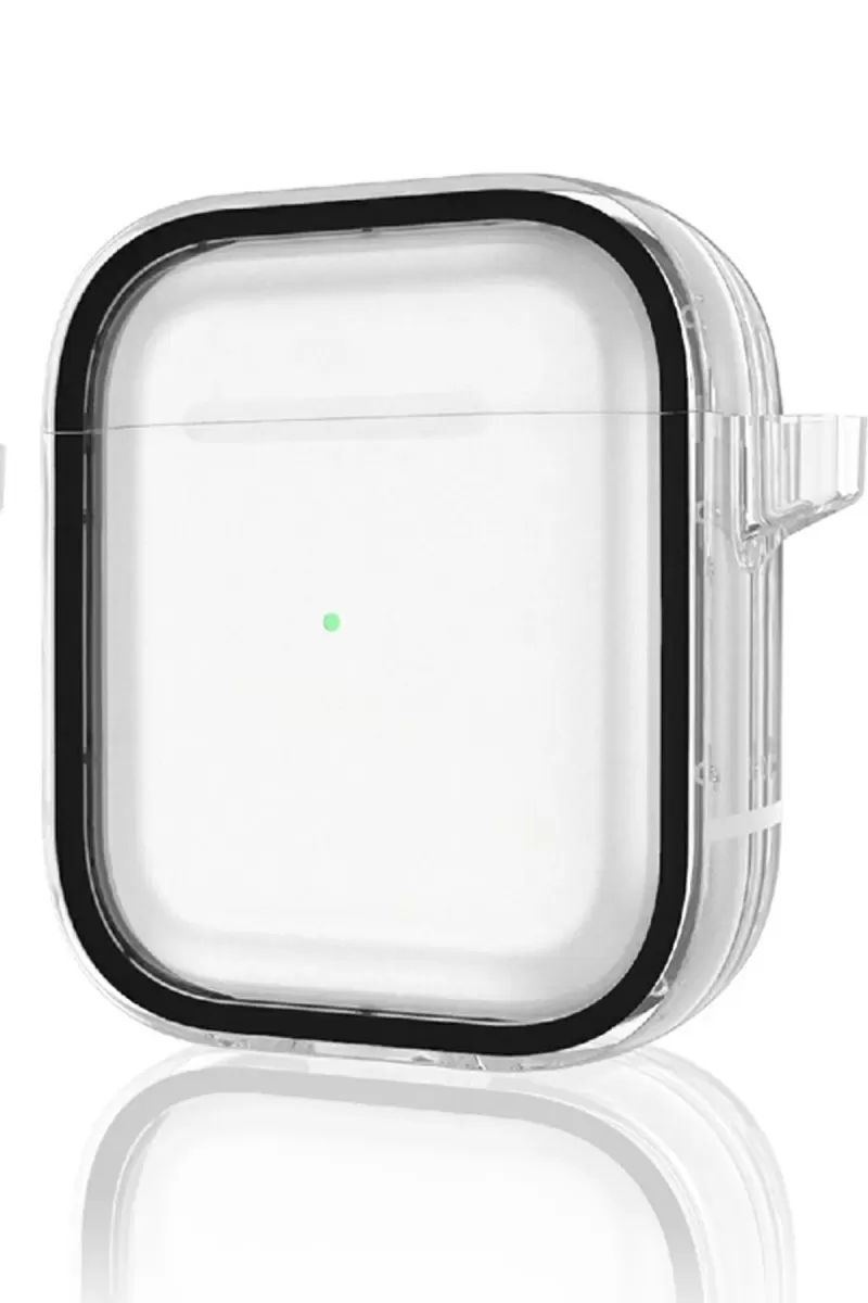 Movenchy Apple Airpods 4 (4.nesil) Shiny Şeffaf Kılıf - Siyah