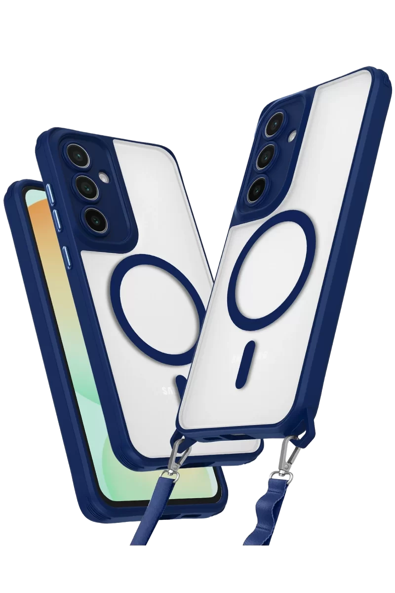 Newface Samsung Galaxy S23 FE Kılıf Enka Magsafe Silikon Kılıf - Lacivert