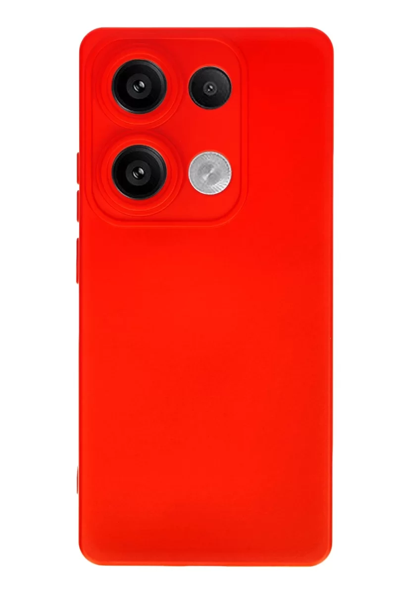 Newface Xiaomi Redmi Note 13 Pro 4G Kılıf Nano içi Kadife Silikon - Kırmızı