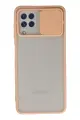 Newface Samsung Galaxy A22 Kılıf Palm Buzlu Kamera Sürgülü Silikon - Pembe
