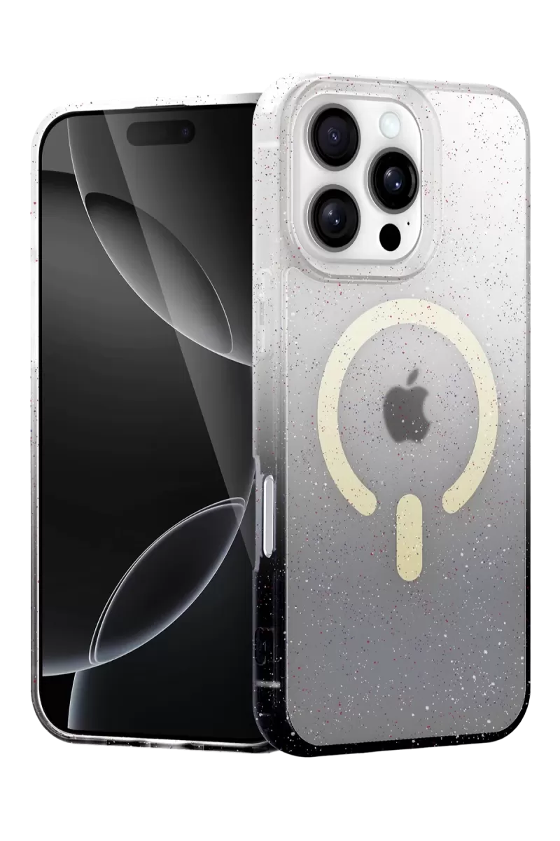Newface Apple iPhone 16 Pro Pummel Shiny Magsafe Kapak - Siyah