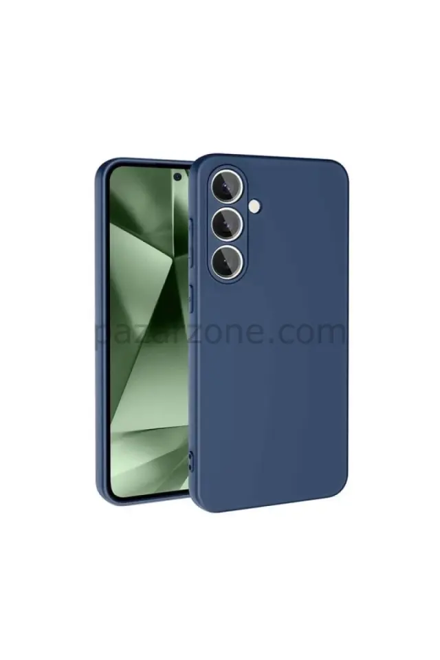 Newface Samsung Galaxy S24 FE Kılıf Nano içi Kadife Silikon - Lacivert