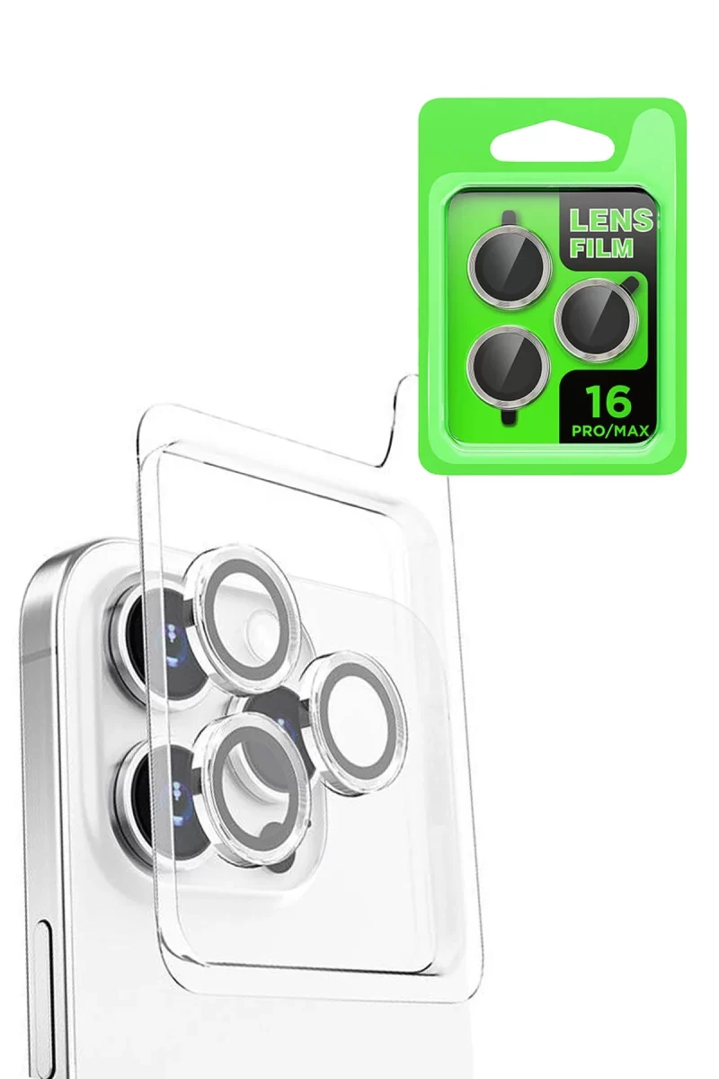 Newface Apple iPhone 16 Pro Raze Metal Kamera Lens - Beyaz