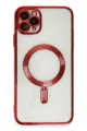 Newface Apple iPhone 11 Pro Max Kılıf Kross Magneticsafe Kapak - Kırmızı