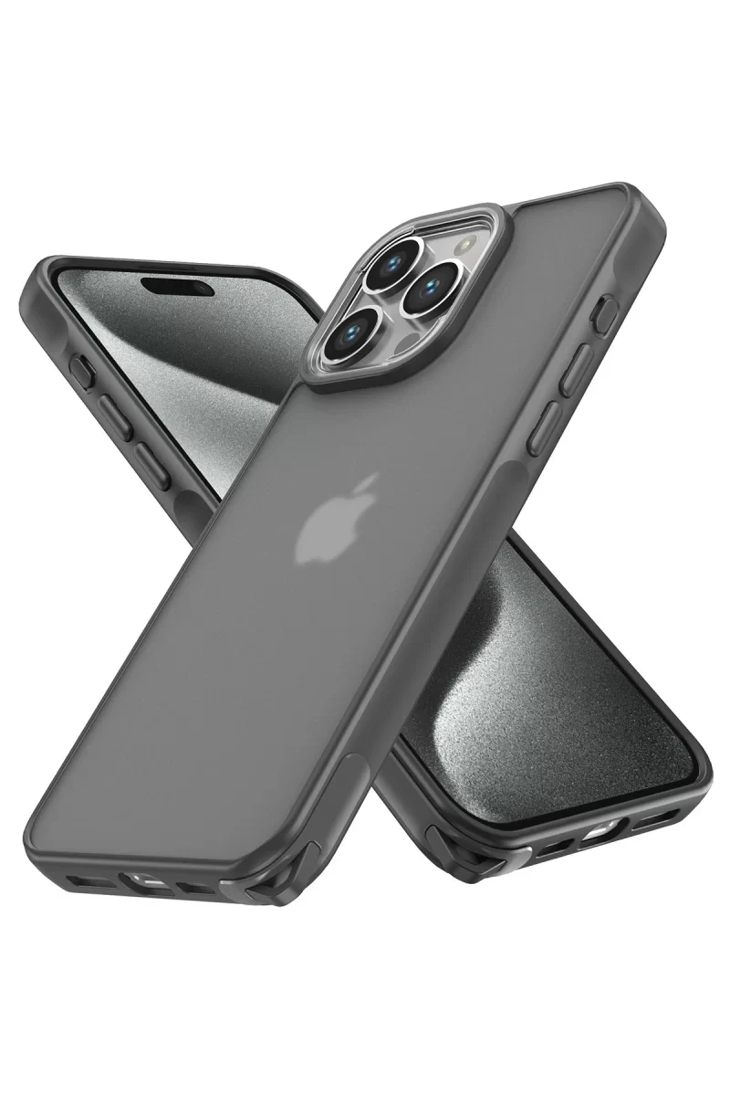 Newface Apple iPhone 14 Pro Kılıf Elegant Kapak - Titan Gri