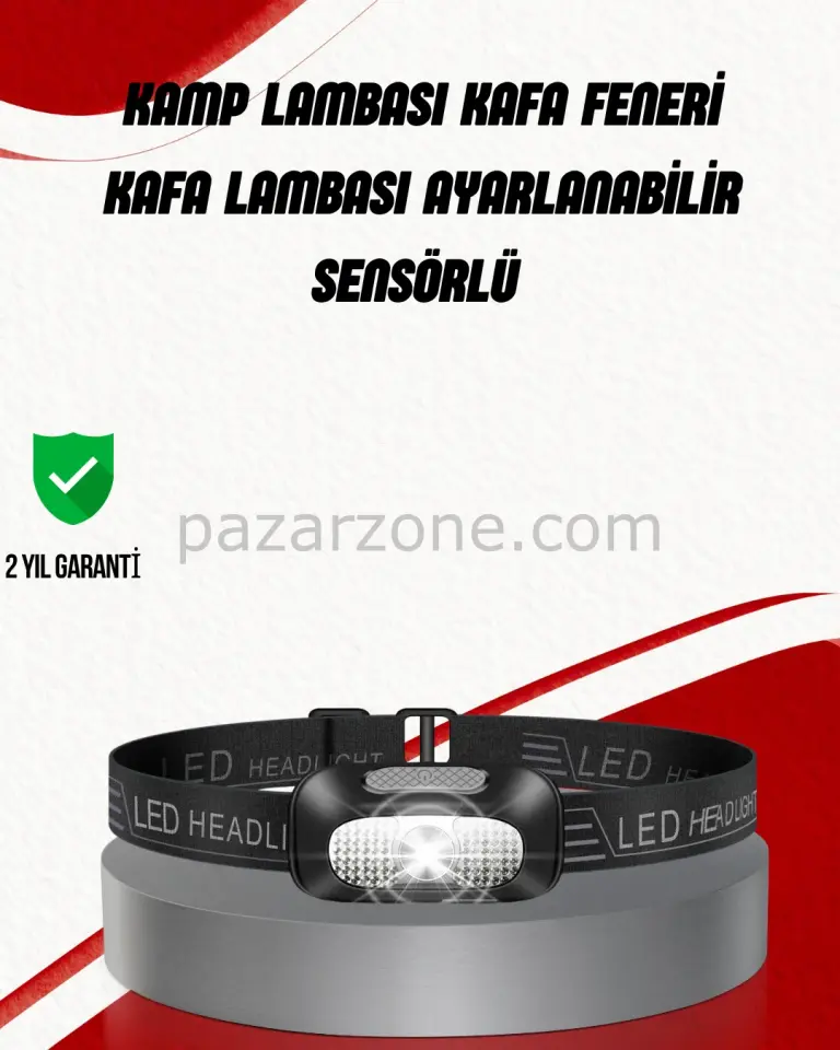 Ayarlanabilir Kafa Lambası Type-C Şarjlı Kompakt Kamp Lambası