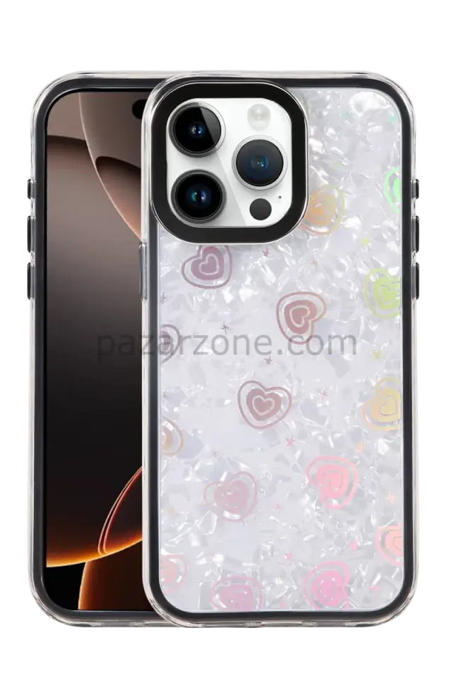 Newface Apple iPhone 15 Pro Lumi Desenli Kapak - Siyah