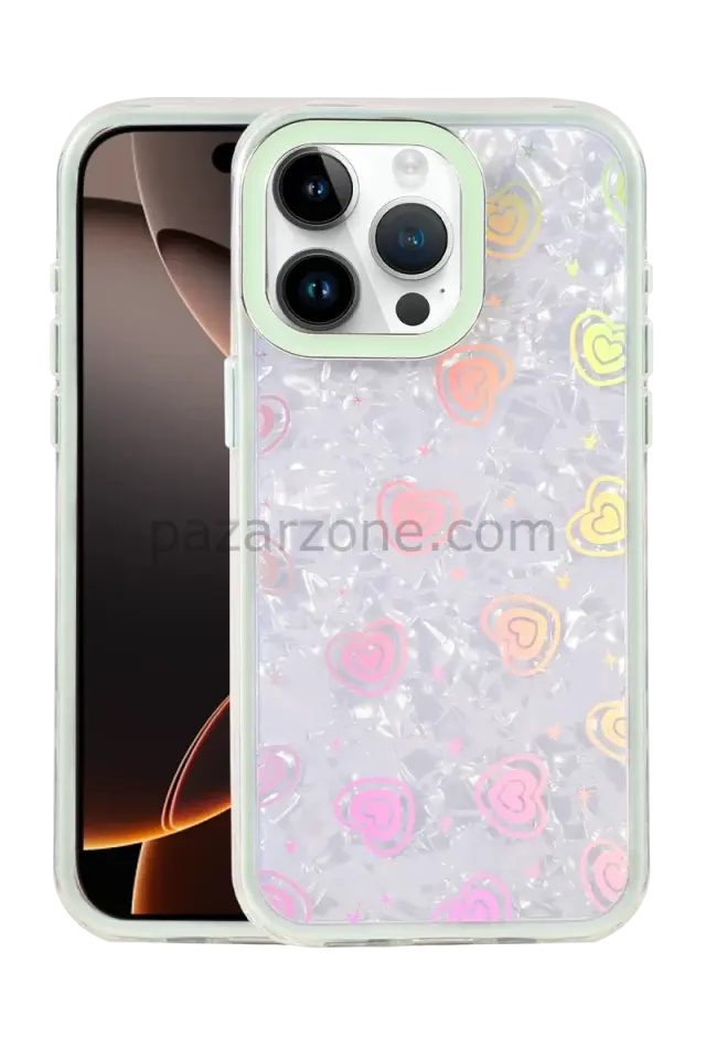 Newface Apple iPhone 15 Pro Lumi Desenli Kapak - Yeşil
