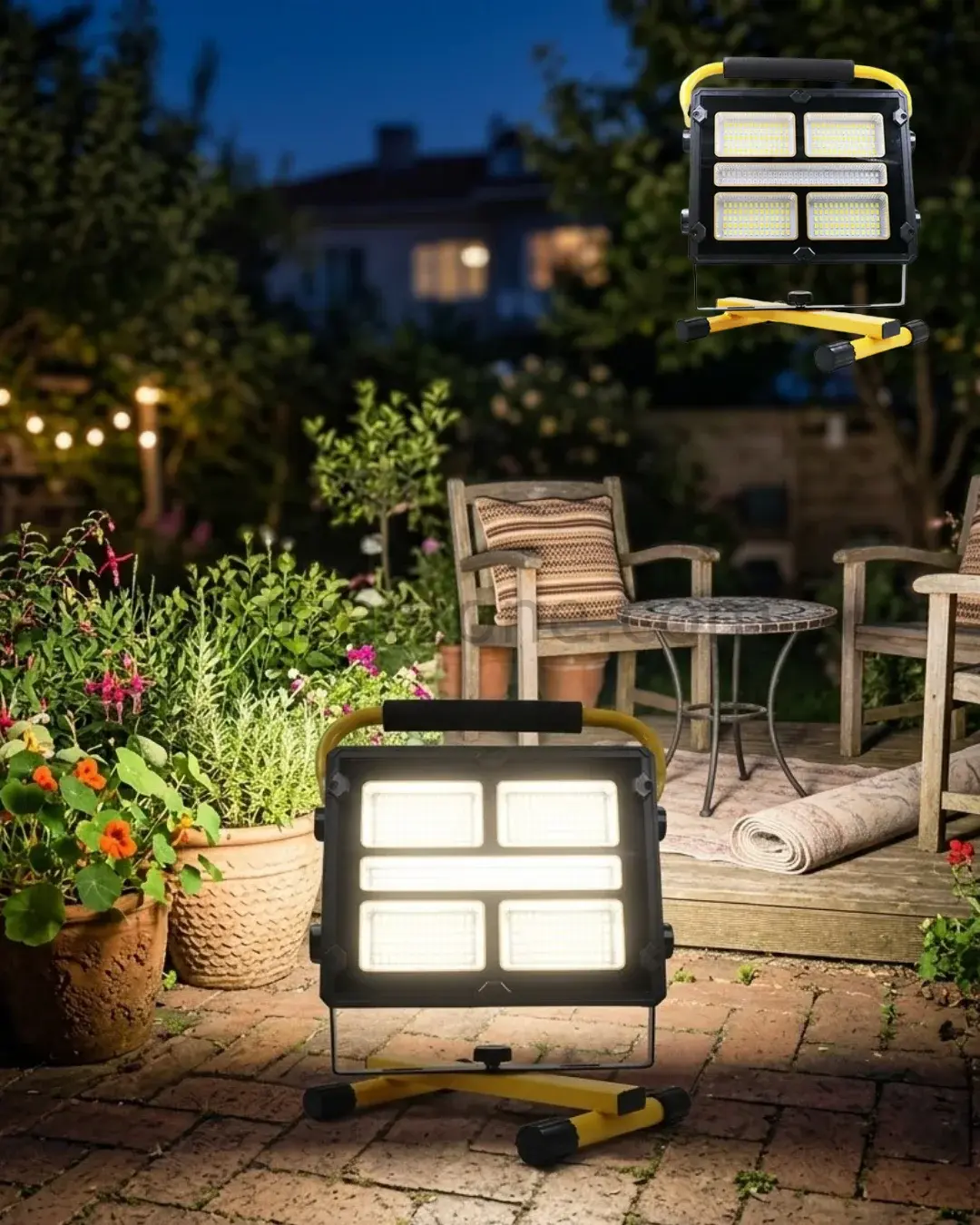 Solar Enerjili LED Kamp Feneri 4 Modlu Ayarlanabilir Açılı Güçlü Aydınlatma