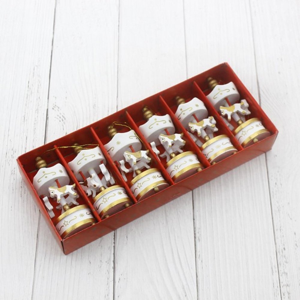 Toptan Dekoratif 6'lı Beyaz Mini Atlı Karınca