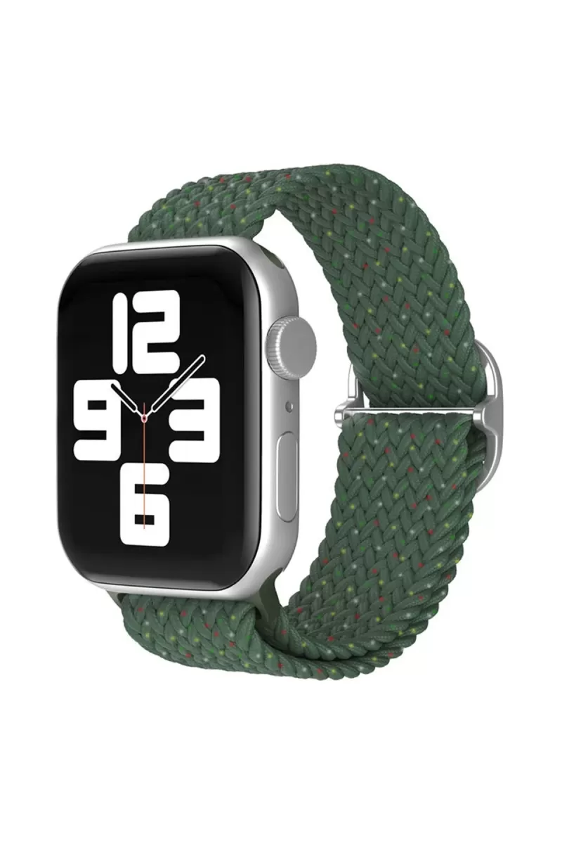 Newface Apple Watch 42mm Star Kordon - Benekli Koyu Yeşil