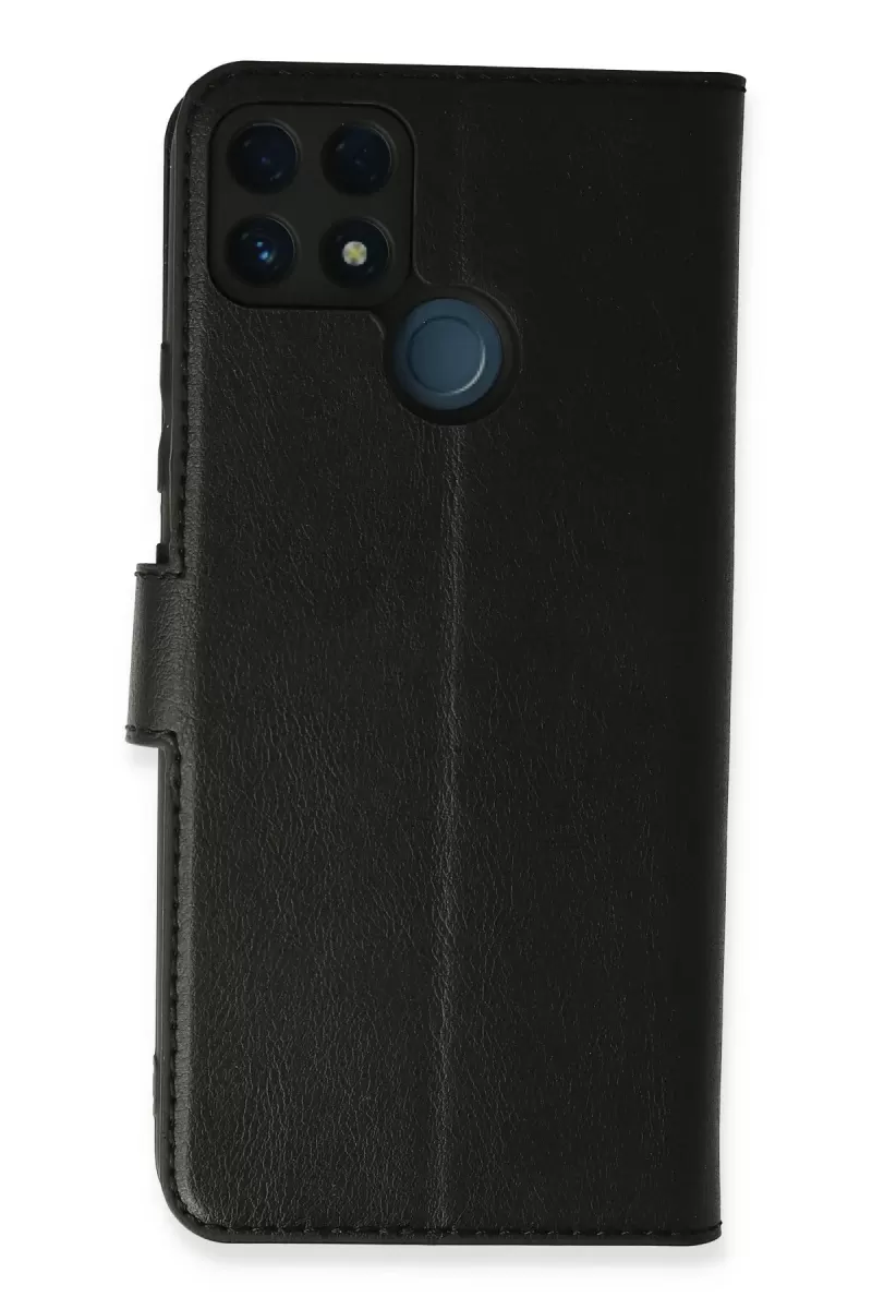 Newface Realme C25 Kılıf Trend S Plus Kapaklı Kılıf - Siyah