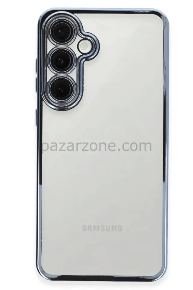 Newface Samsung Galaxy S24 FE Kılıf Razer Lensli Silikon - Lacivert