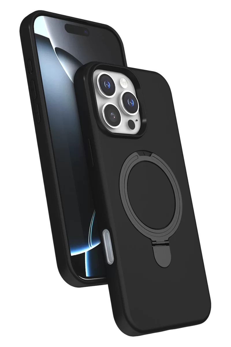 Newface Apple iPhone 16 Pro Regal Magsafe Standlı Kapak - Siyah