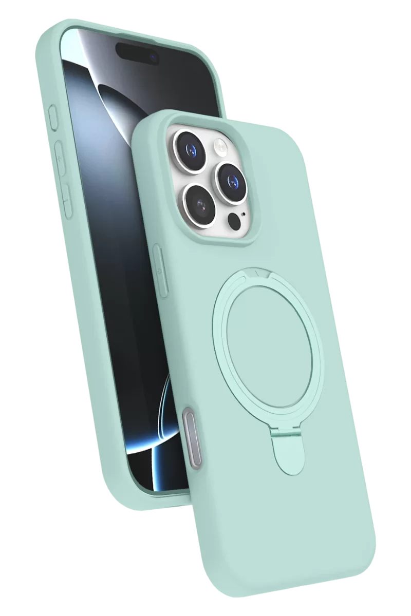 Newface Apple iPhone 16 Pro Regal Magsafe Standlı Kapak - Su Yeşili