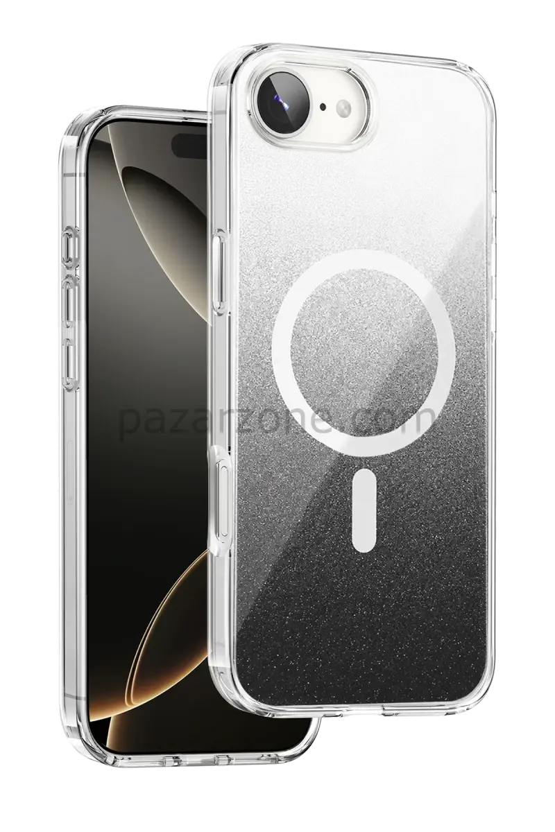 Onegif Apple iPhone 17E Sora Simli Magsafe Kapak - Siyah