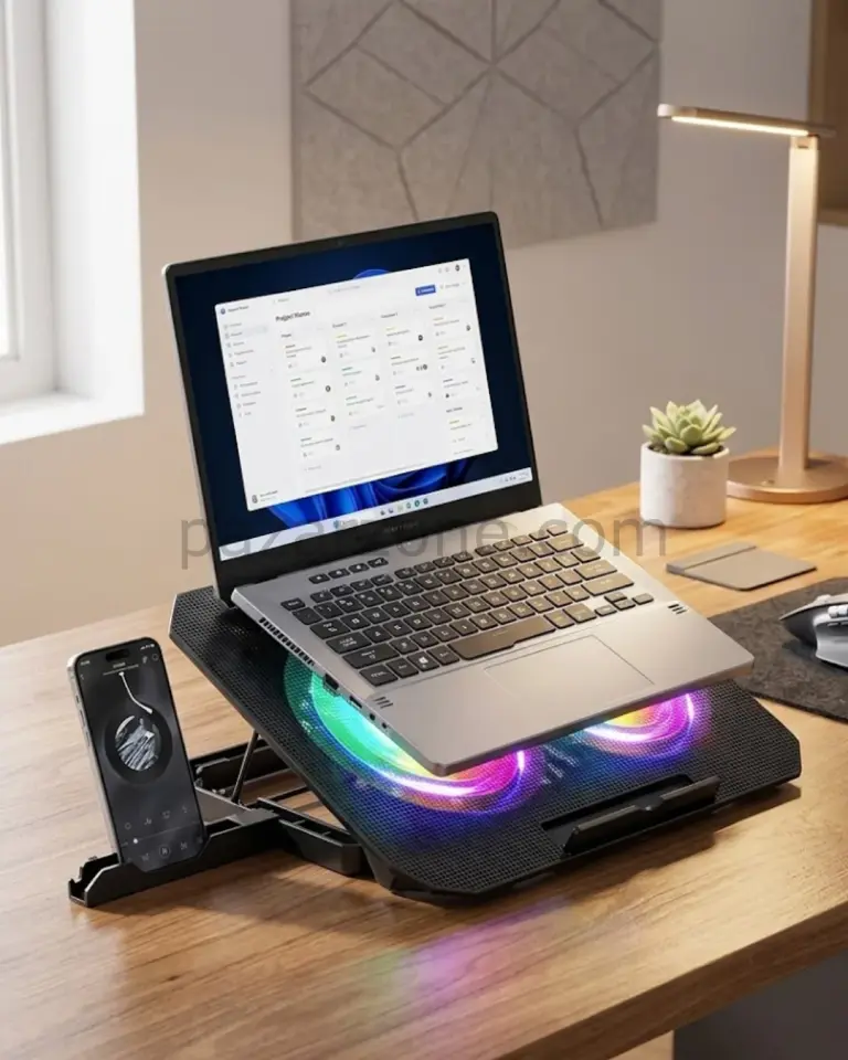 RGB Fanlı Laptop Soğutma Standı USB Girişli Notebook Yükseltici