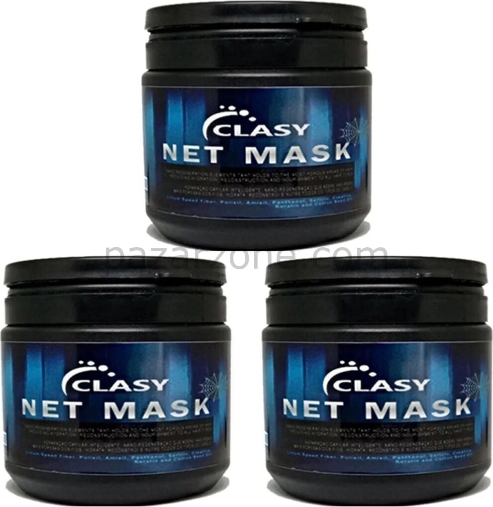 Clasy Net Mask Saç Bakım Maskesi 450ml Hair Care Mask 3 Adet
